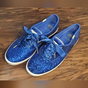 Keds X Kate Spade New York Champion Glitter Sneakers In Blue Size 9.5